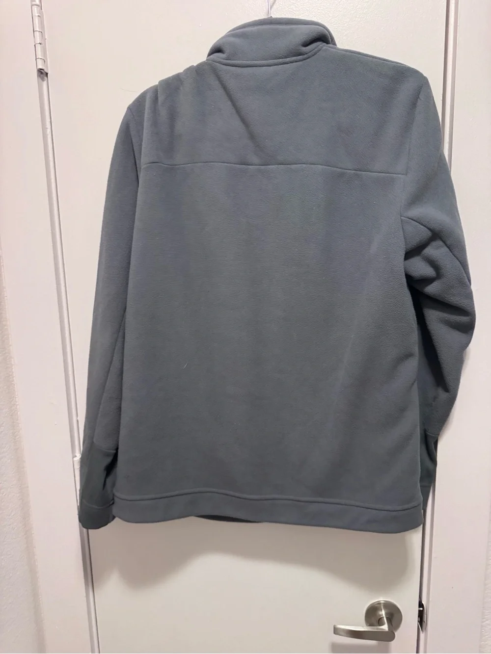 The North Face Men’s Medium Gray Fleece Full Zip Jacket Outdoor Hiking Pullover